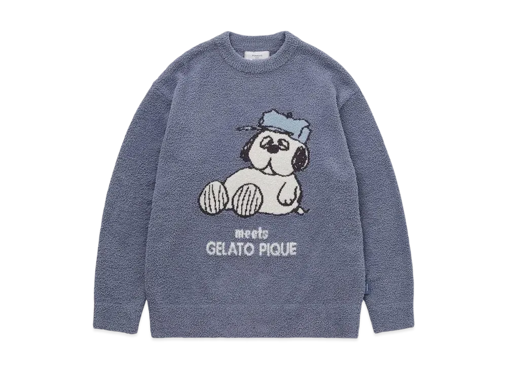 GELATO PIQUE x PEANUTS Homme Olaf Jacquard Pullover "Blue"