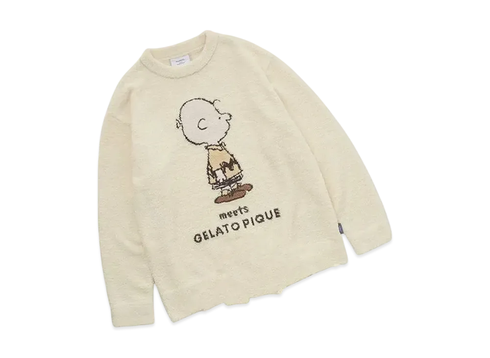 GELATO PIQUE x PEANUTS Homme Baby Moko Jacquard Pullover & Long Pants Set "Yellow"