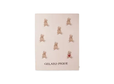 GELATO PIQUE Valentine Sleep Bear Jacquard Multi Cover "Pink"