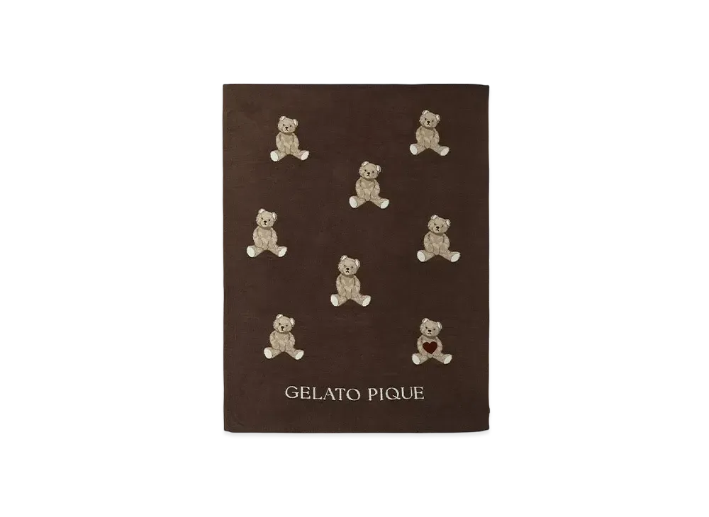 GELATO PIQUE Valentine Sleep Bear Jacquard Multi Cover "Brown"