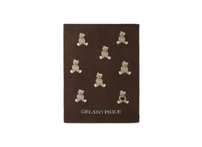 GELATO PIQUE Valentine Sleep Bear Jacquard Multi Cover "Brown"