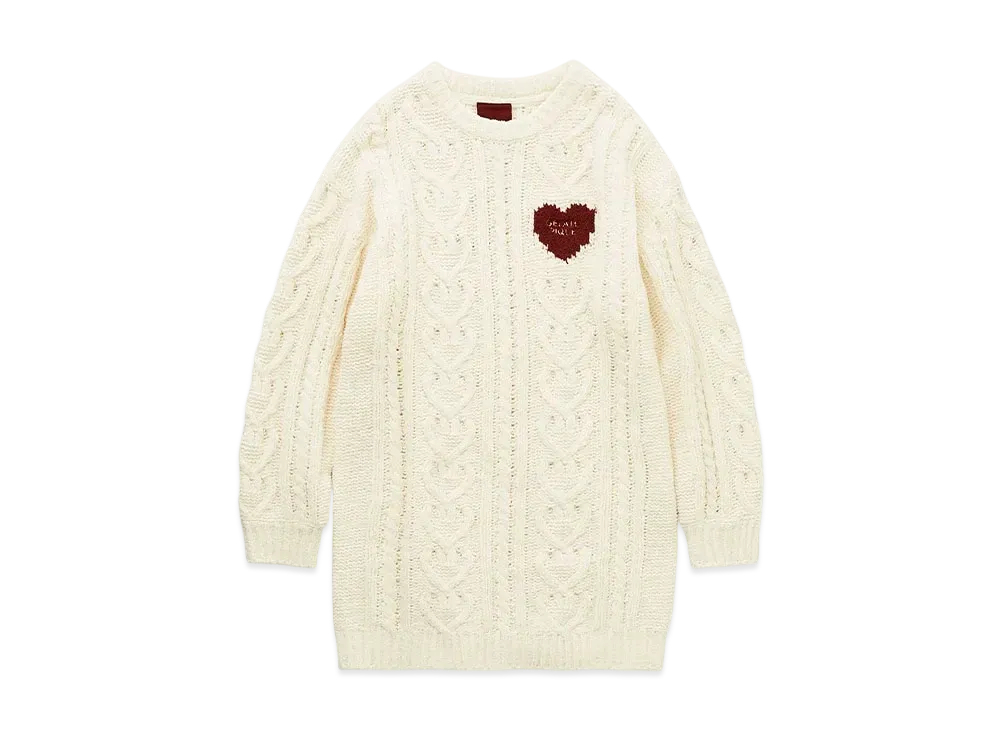 GELATO PIQUE Valentine Heart Aran One Piece "Cream"