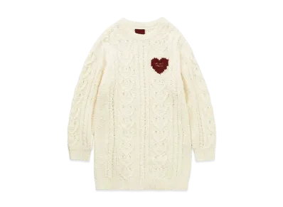 GELATO PIQUE Valentine Heart Aran One Piece "Cream"