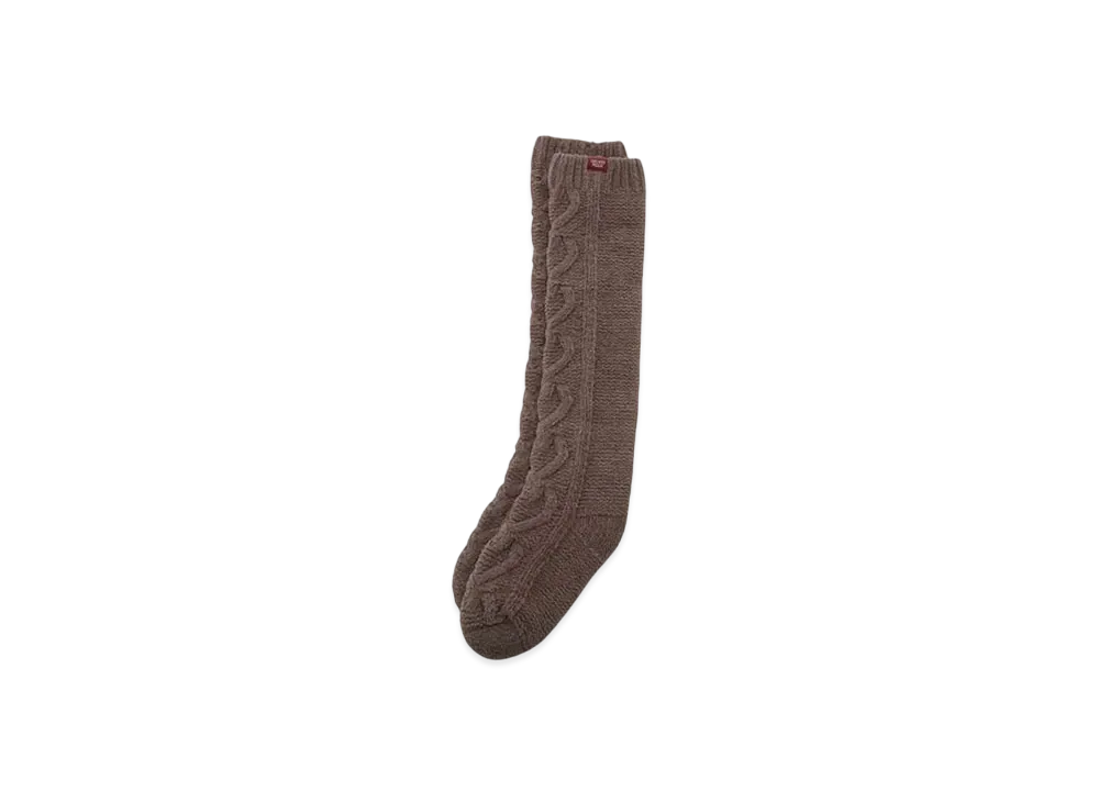 GELATO PIQUE Valentine Heart Aran Long Socks "Brown"