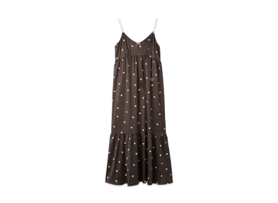 GELATO PIQUE Valentine Heart Pattern Satin Cup-In Dress "Brown"