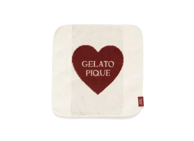 GELATO PIQUE Valentine Heart Aran Hand Towel "Cream"