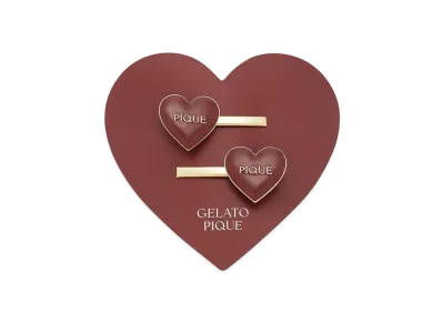 GELATO PIQUE Valentine Heart Hair Pin Set "Red"