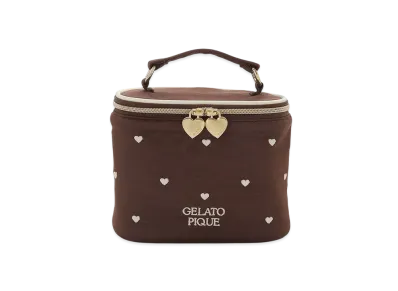 GELATO PIQUE Valentine Heart Tulle Vanity Pouch "Brown"