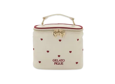 GELATO PIQUE Valentine Heart Tulle Vanity Pouch "Cream"