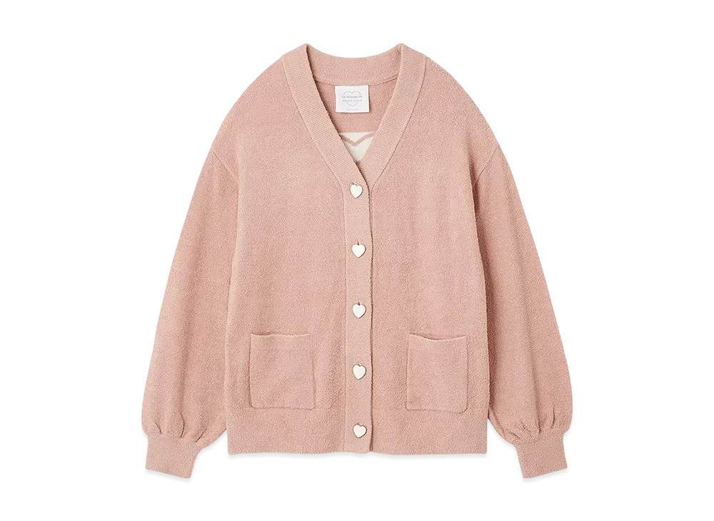 GELATO PIQUE x LE SSERAFIM Smooth Cardigan "Red"