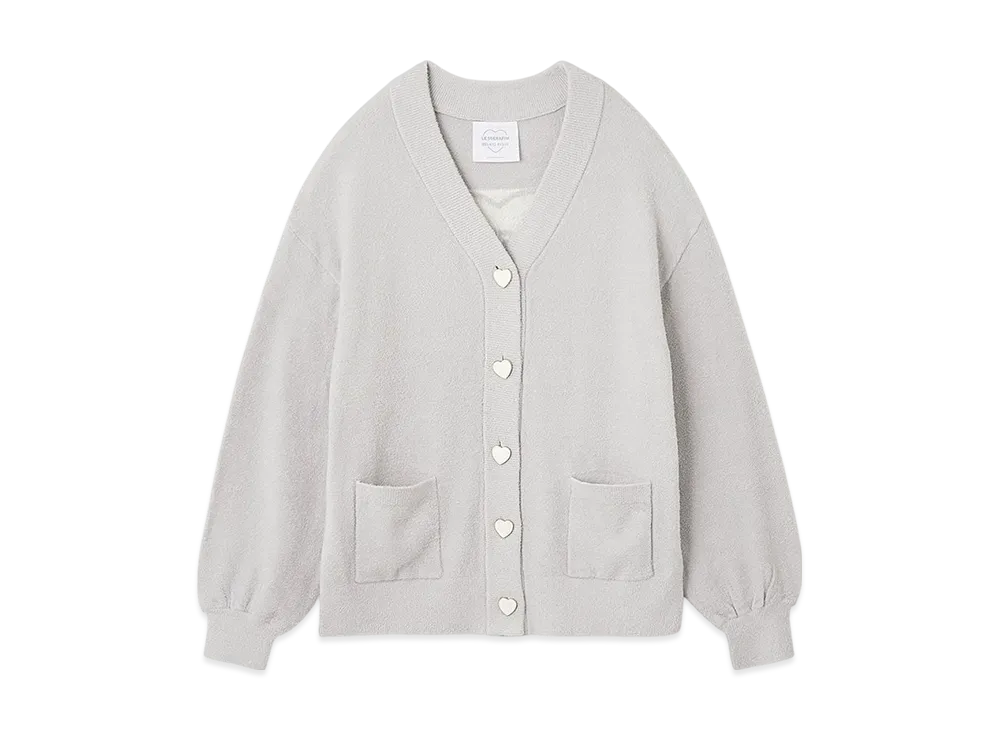 GELATO PIQUE x LE SSERAFIM Smooth Cardigan "Right Gray"