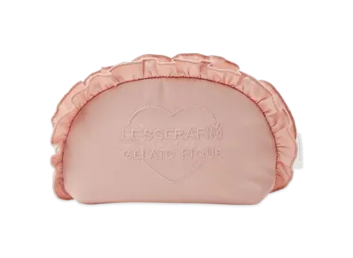 GELATO PIQUE x LE SSERAFIM Satin Frill Pouch "Red"