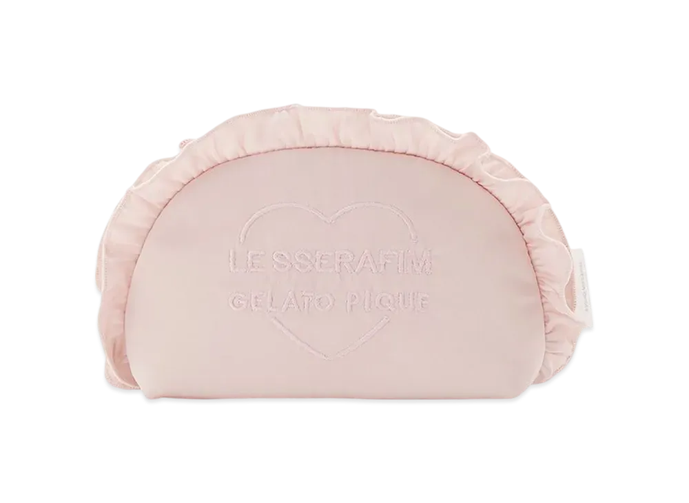 GELATO PIQUE x LE SSERAFIM Satin Frill Pouch "Pink"