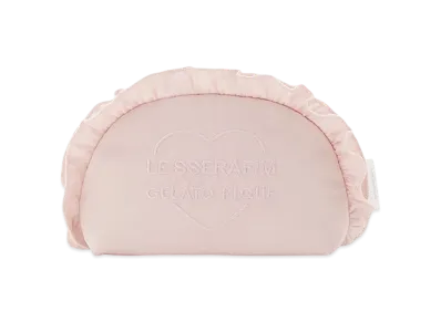 GELATO PIQUE x LE SSERAFIM Satin Frill Pouch "Pink"