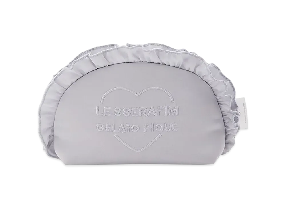GELATO PIQUE x LE SSERAFIM Satin Frill Pouch "Blue"