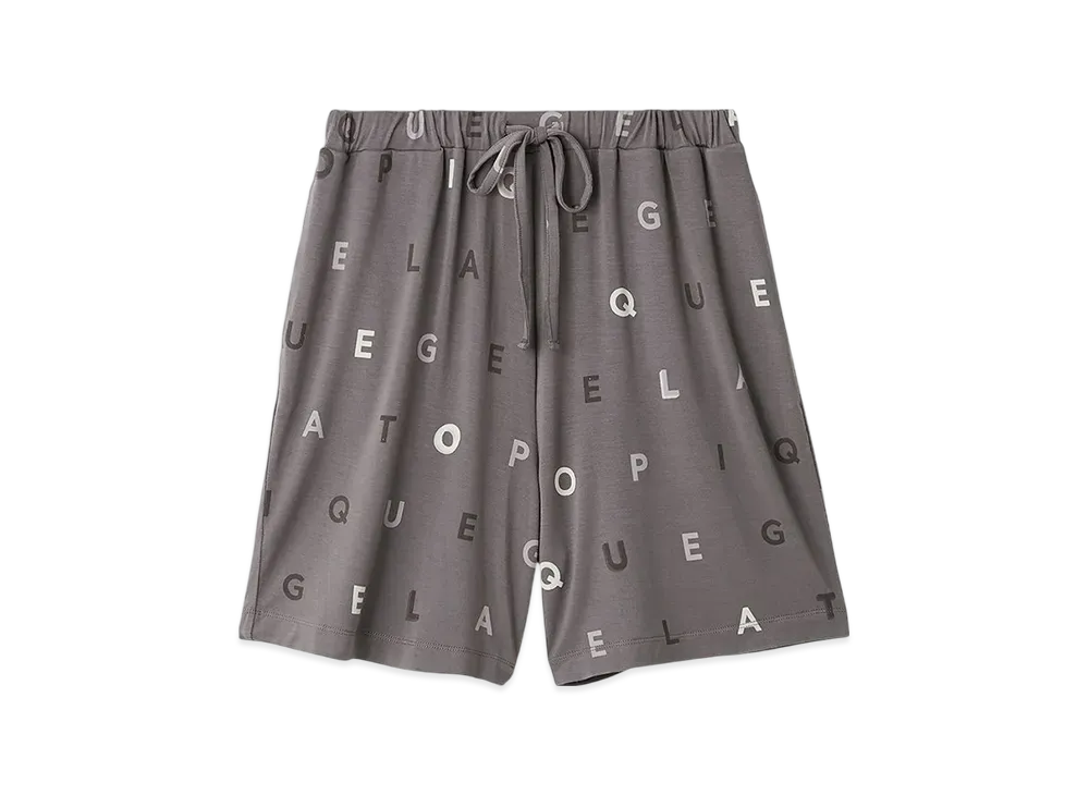 GELATO PIQUE Rayon Logo Shorts "Dark Gray"