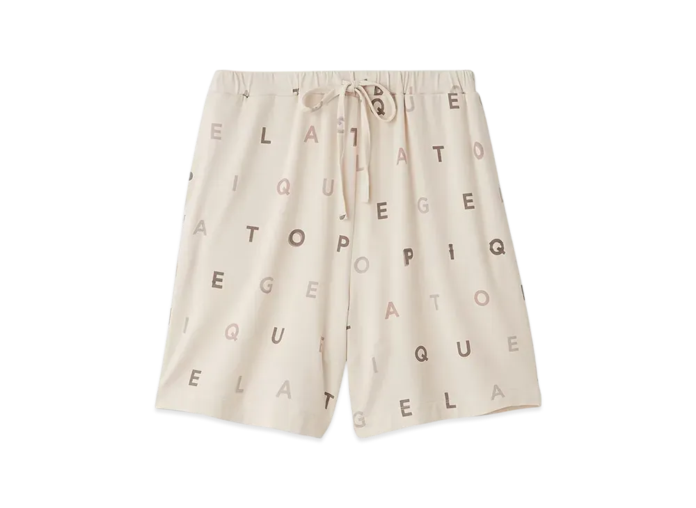 GELATO PIQUE Rayon Logo Shorts "Ivory"