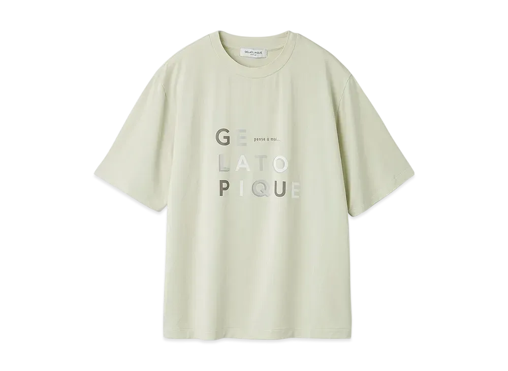 GELATO PIQUE Homme Rayon Logo One Point T-Shirt "Lime"