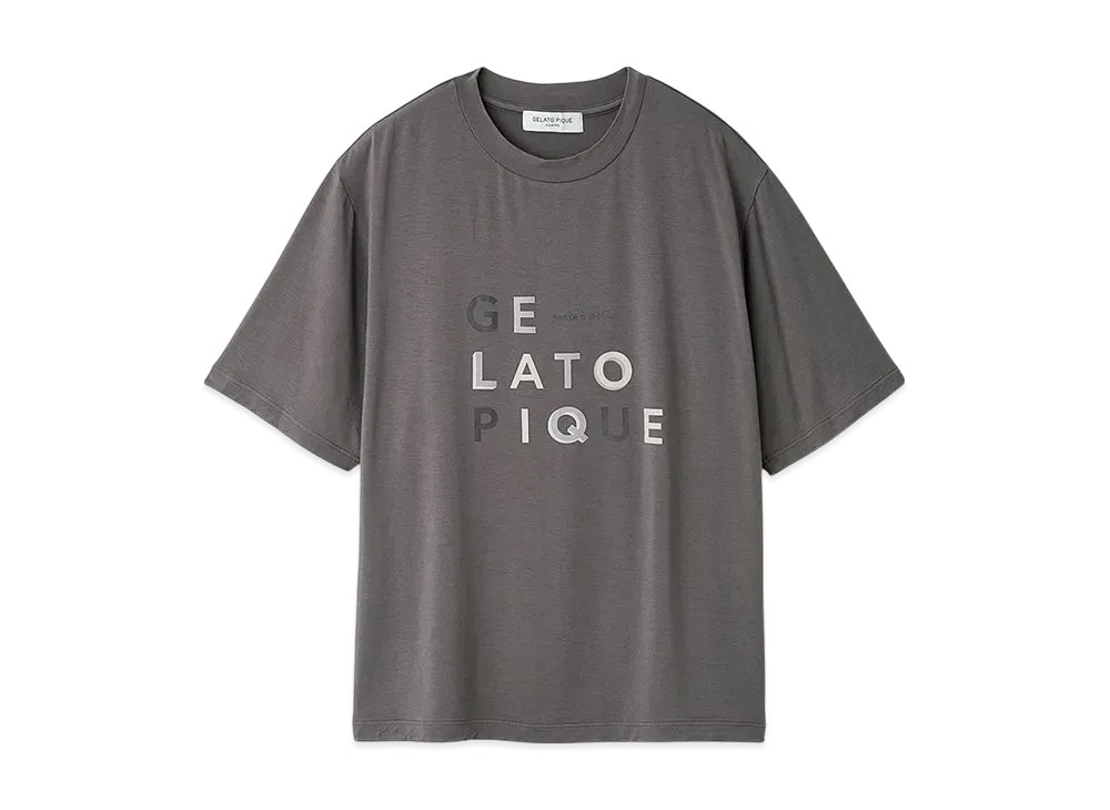 GELATO PIQUE Homme Rayon Logo One Point T-Shirt "Dark Gray"
