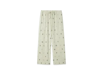 GELATO PIQUE Homme Rayon Logo Pattern Long Pants "Lime"