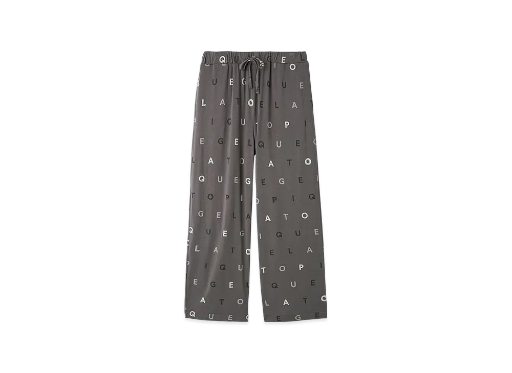 GELATO PIQUE Homme Rayon Logo Pattern Long Pants "Dark Gray"