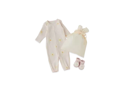 GELATO PIQUE Wrapped Baby Daisy Pattern 2Way Oar & Socks Set "Pink"