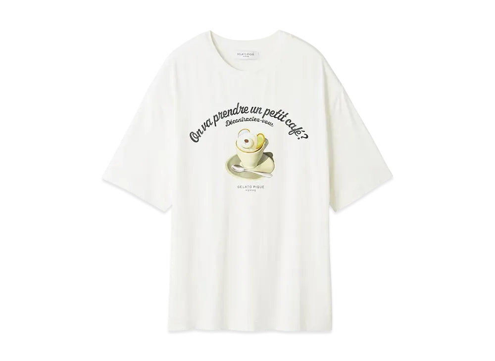 GELATO PIQUE Homme Rayon Cappuccino Bear One Point T-Shirt "Off White"