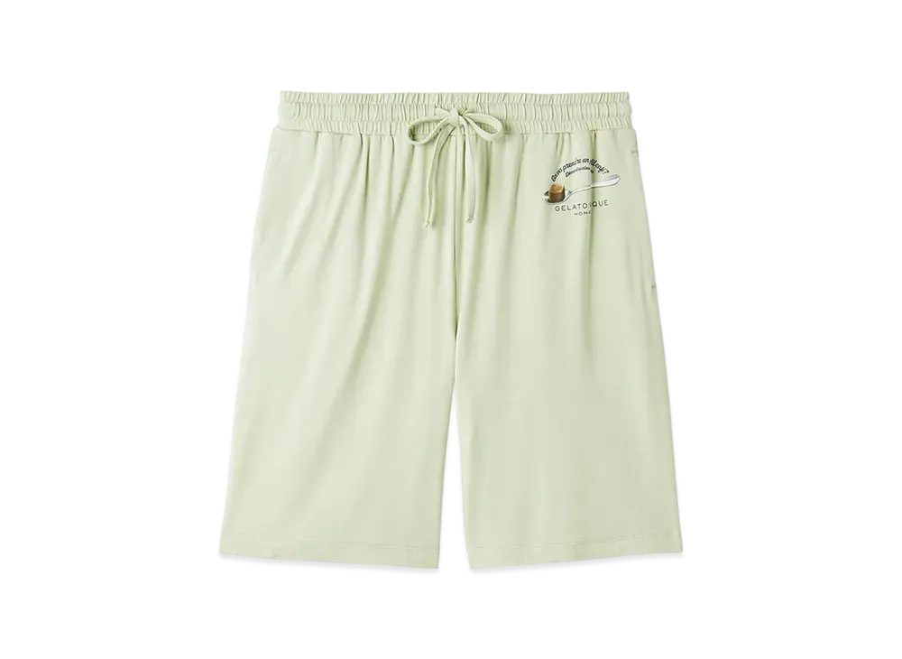 GELATO PIQUE Homme Rayon Cappuccino Bear One Point Shorts "Mint"
