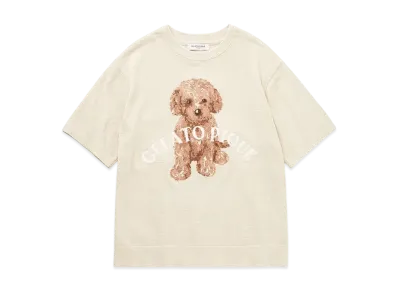 GELATO PIQUE Homme Toy Poodle Jacquard Pullover "Beige"