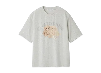 GELATO PIQUE Homme Toy Poodle One Point T-Shirt "Gray"