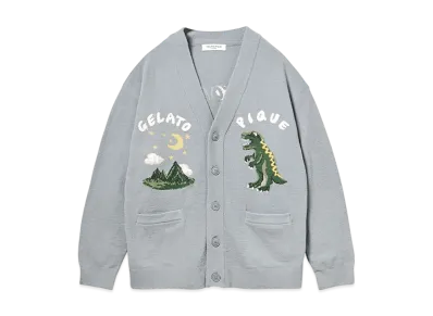 GELATO PIQUE Homme Air Moco Dyna Soja Guard Cardigan "Blue"