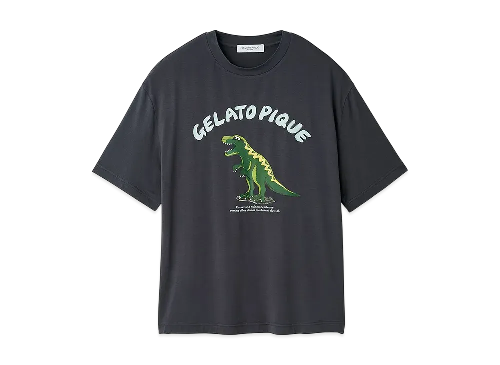 GELATO PIQUE Homme One Point Dinosaur T-Shirt "Blue"