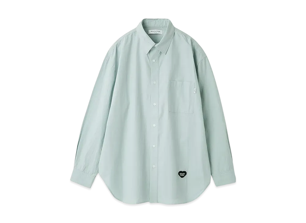 GELATO PIQUE Homme Heart Patch Regular Collar Shirt "Light Blue"