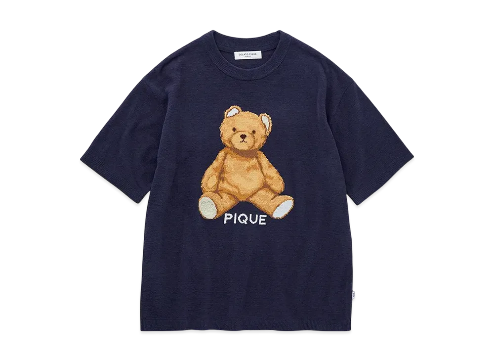 GELATO PIQUE Homme Air Mocobear Jacquard Pullover "Navy"