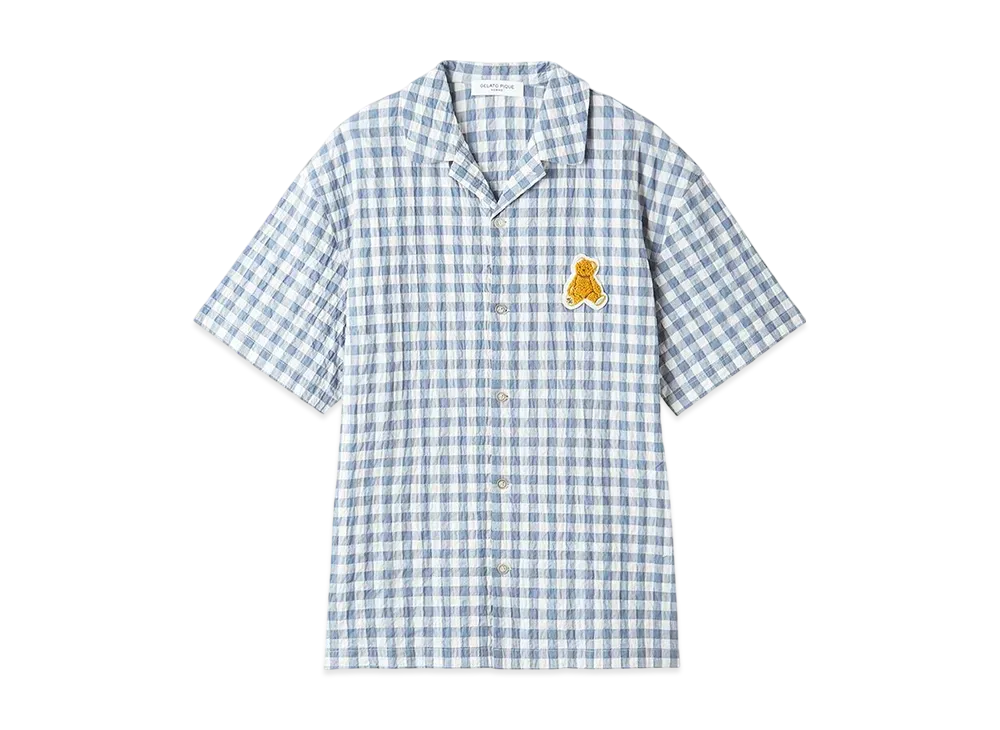GELATO PIQUE Homme Gingham Check Shirt "Blue"