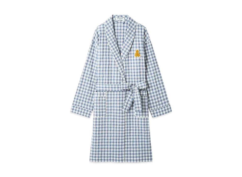 GELATO PIQUE Homme Gingham Check Gown "Blue"