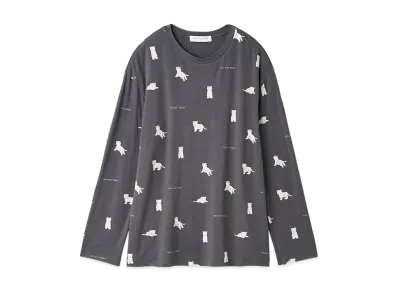 GELATO PIQUE Homme White Tiger Pattern Long T-Shirt "Navy"