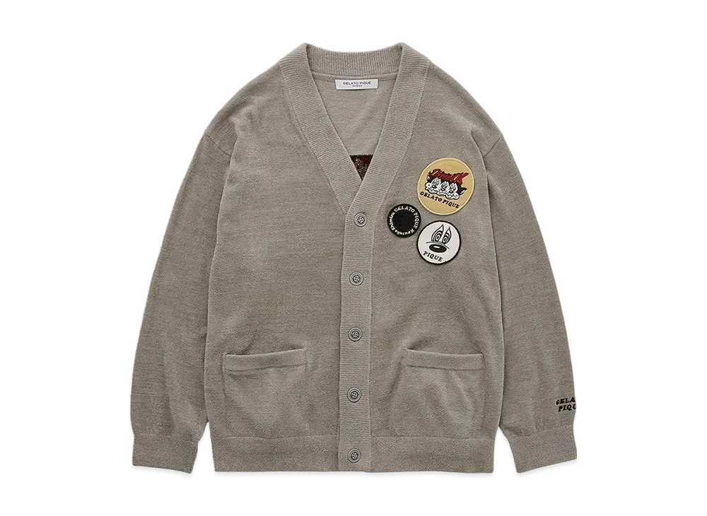 GELATO PIQUE Homme x KOUSUKE SHIMIZU Air Moco Jacquard Cardigan "Gray"