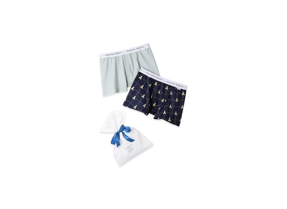 GELATO PIQUE Homme 2-Piece Boxer Shorts Set "Navy"