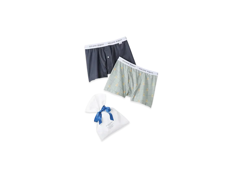 GELATO PIQUE Homme 2-Piece Boxer Shorts Set "Green"