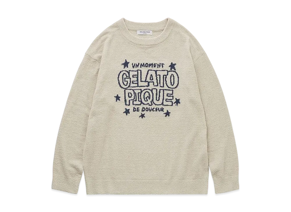GELATO PIQUE Homme Air Moco Pique Logo Jacquard Pullover "Beige"
