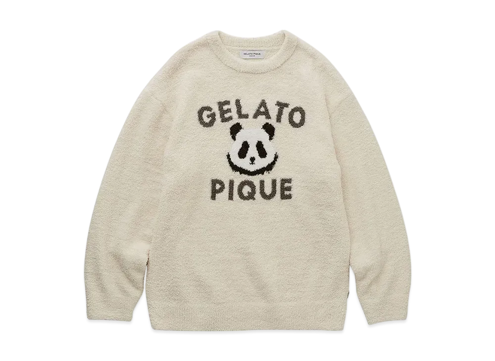GELATO PIQUE Homme Powder Panda Jacquard Pullover "Cream"
