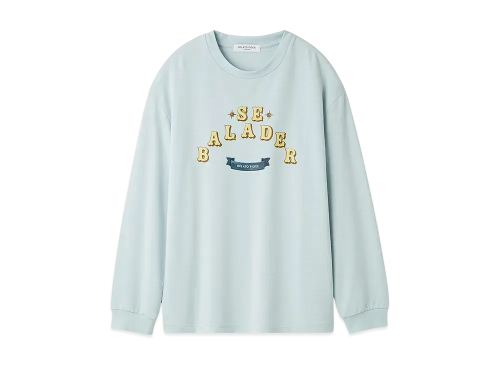 GELATO PIQUE Homme Inlay Ribbon Logo Print Long T-Shirt "Blue"