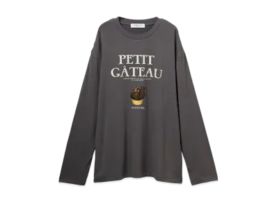 GELATO PIQUE Homme x Chocolat & Framboise Chocolat Cupcake One Point Long T-Shirt "Charcoal Gray"
