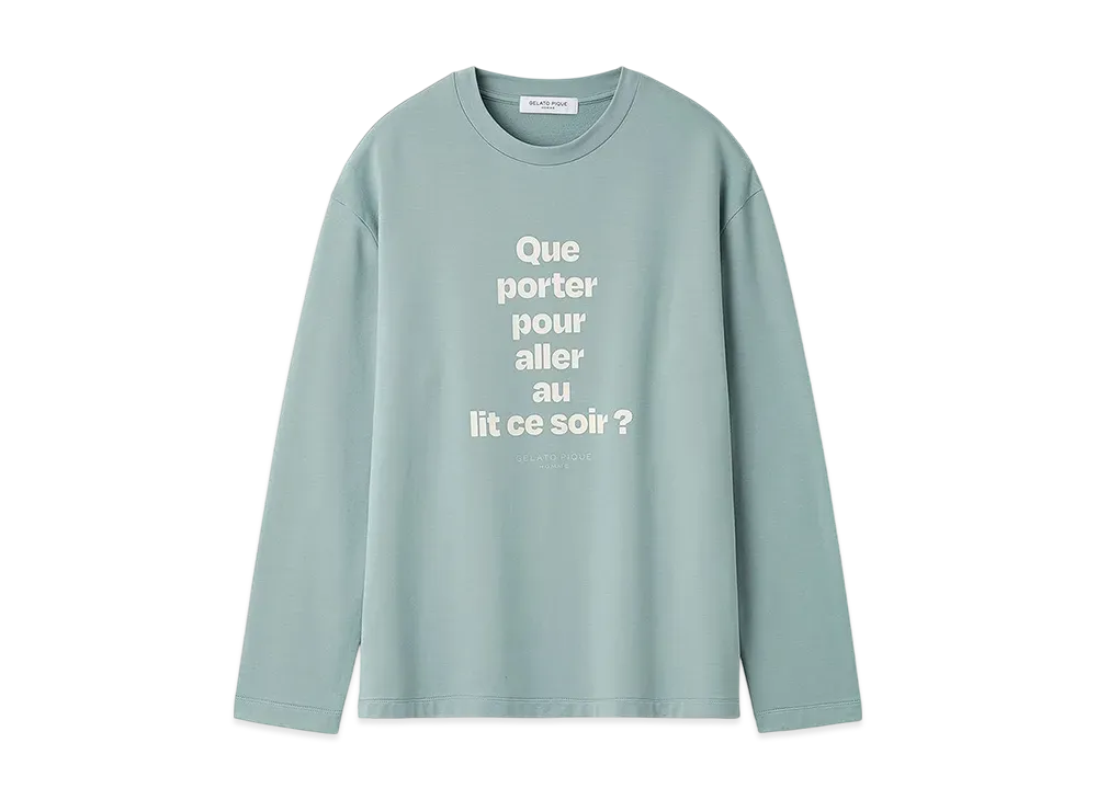 GELATO PIQUE Homme Hot Fabric Inlay T-Shirt "Blue"