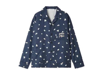 GELATO PIQUE Homme Popcorn Pattern Shirt "Navy"