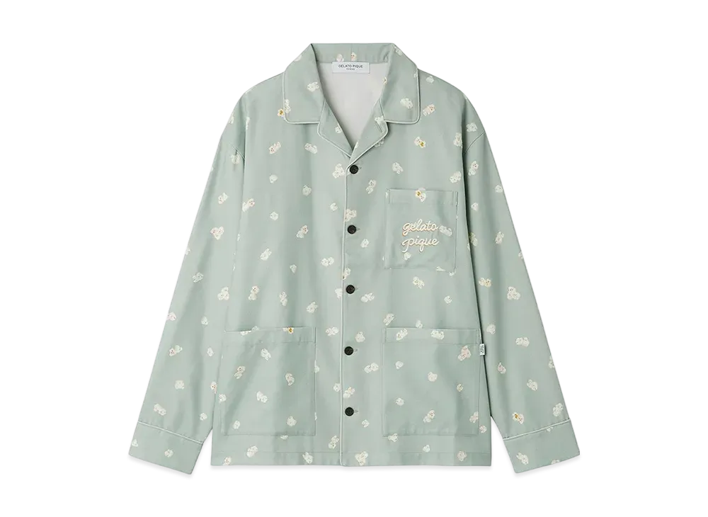 GELATO PIQUE Homme Popcorn Pattern Shirt "Mint"