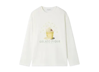 GELATO PIQUE Homme Inlay Popcorn Print Long T-Shirt "Off White"