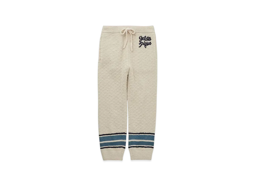 GELATO PIQUE Homme Powder Line Logo Jacquard Long Pants "Ivory"