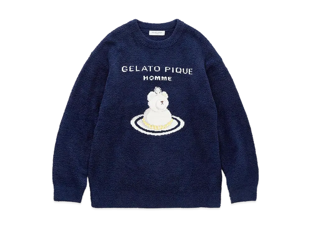 GELATO PIQUE Homme Bear Cake Pullover "Navy"